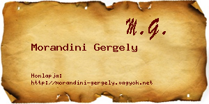 Morandini Gergely névjegykártya